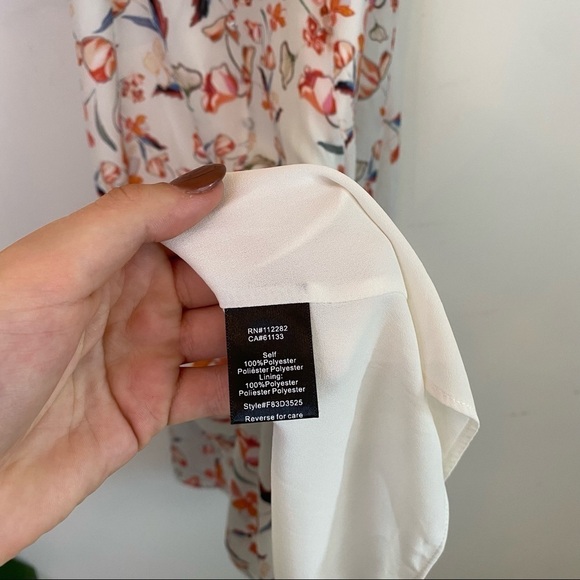 ADELYN RAE white floral cut out mini dress - Picture 4 of 7